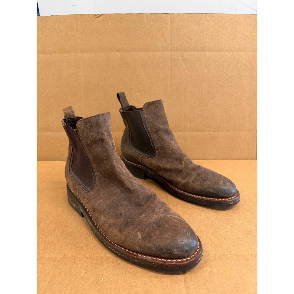 Thursday Everyday Suede Leather Chelsea Ankle Boots Mocha Brown Mens Size 9 US